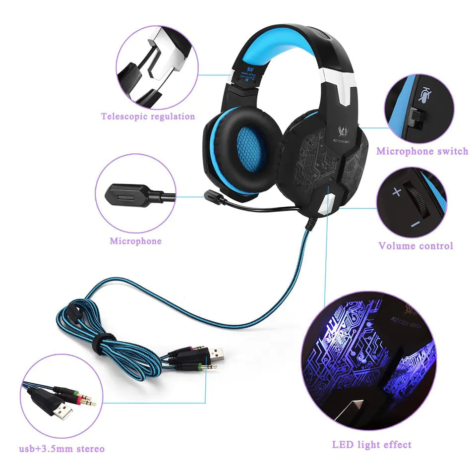 G1000 Gaming Headset with Microphone for PC