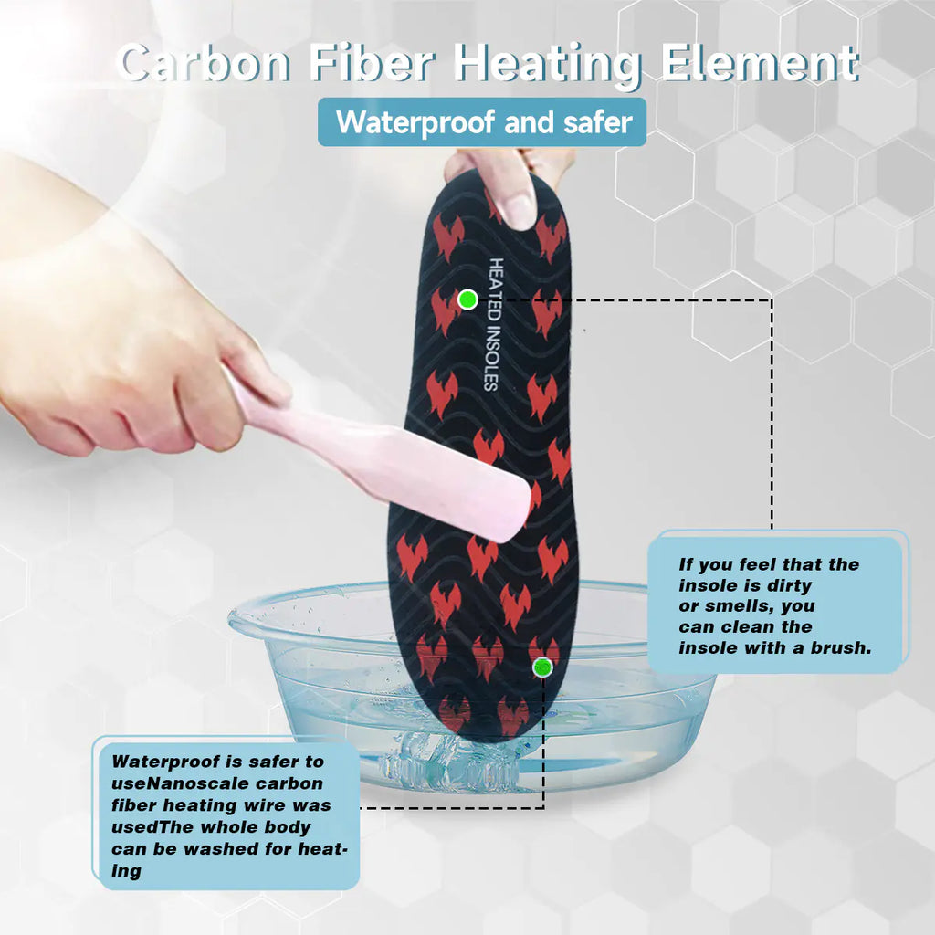 USB Heated Insoles with LED Remote Temperature Control